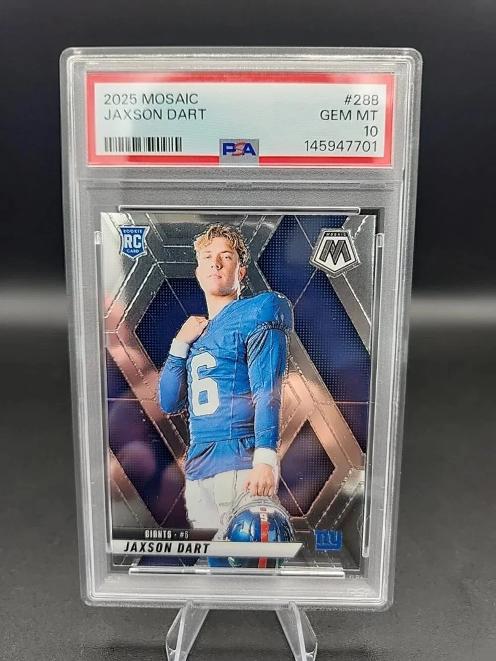 2025 Panini Mosaic #288 Jaxson Dart PSA 10
